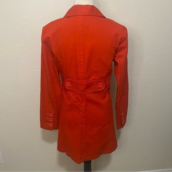 Tara Jarmon for Target red orange mod trench coat Size M - Picture 5 of 10